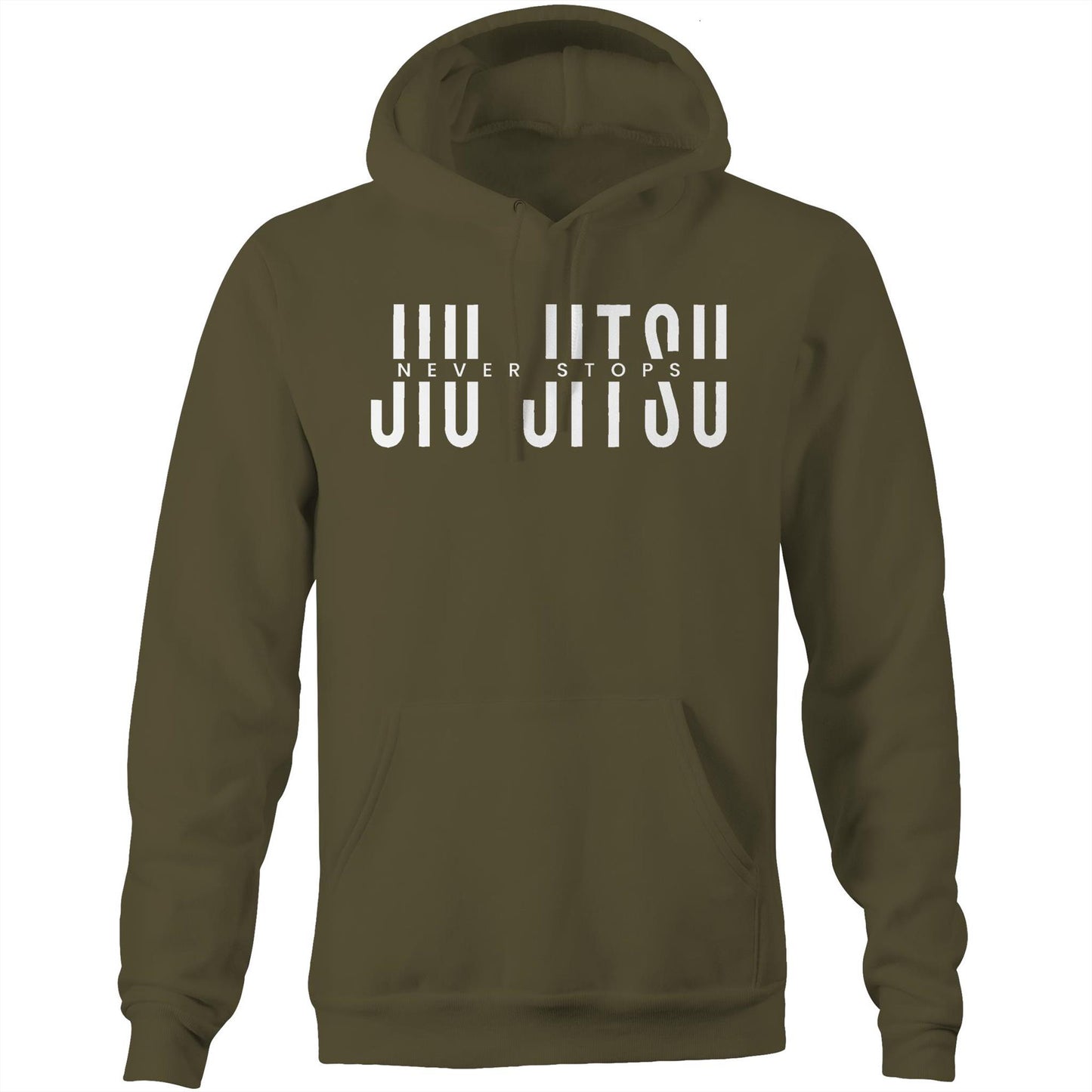 NEVER STOPS - Pocket Hoodie Sweatshirt